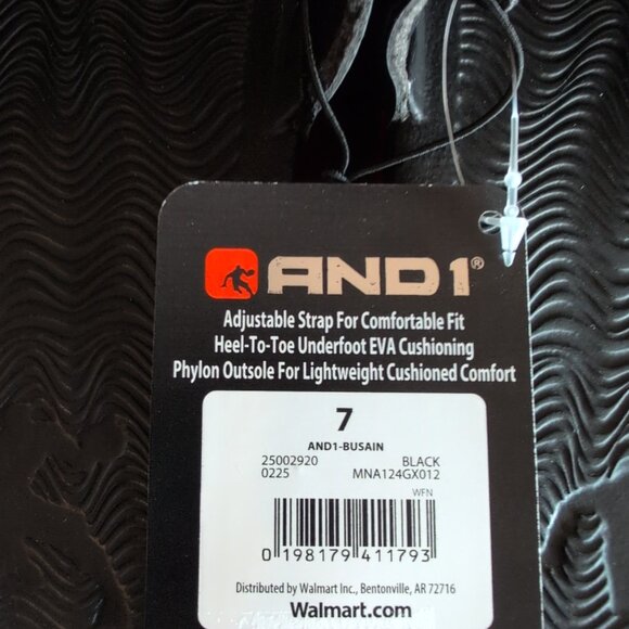 And 1 Adjustable Slip On Slides Size 7 Mens New With Tags - Picture 3 of 3